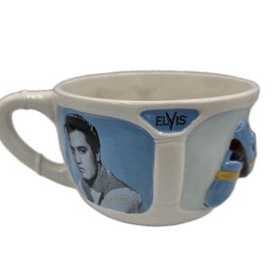 Elvis Presley Antique Blue Suede Shoes Mug 1999 Vandor Cup E.P.E Offical Vintage